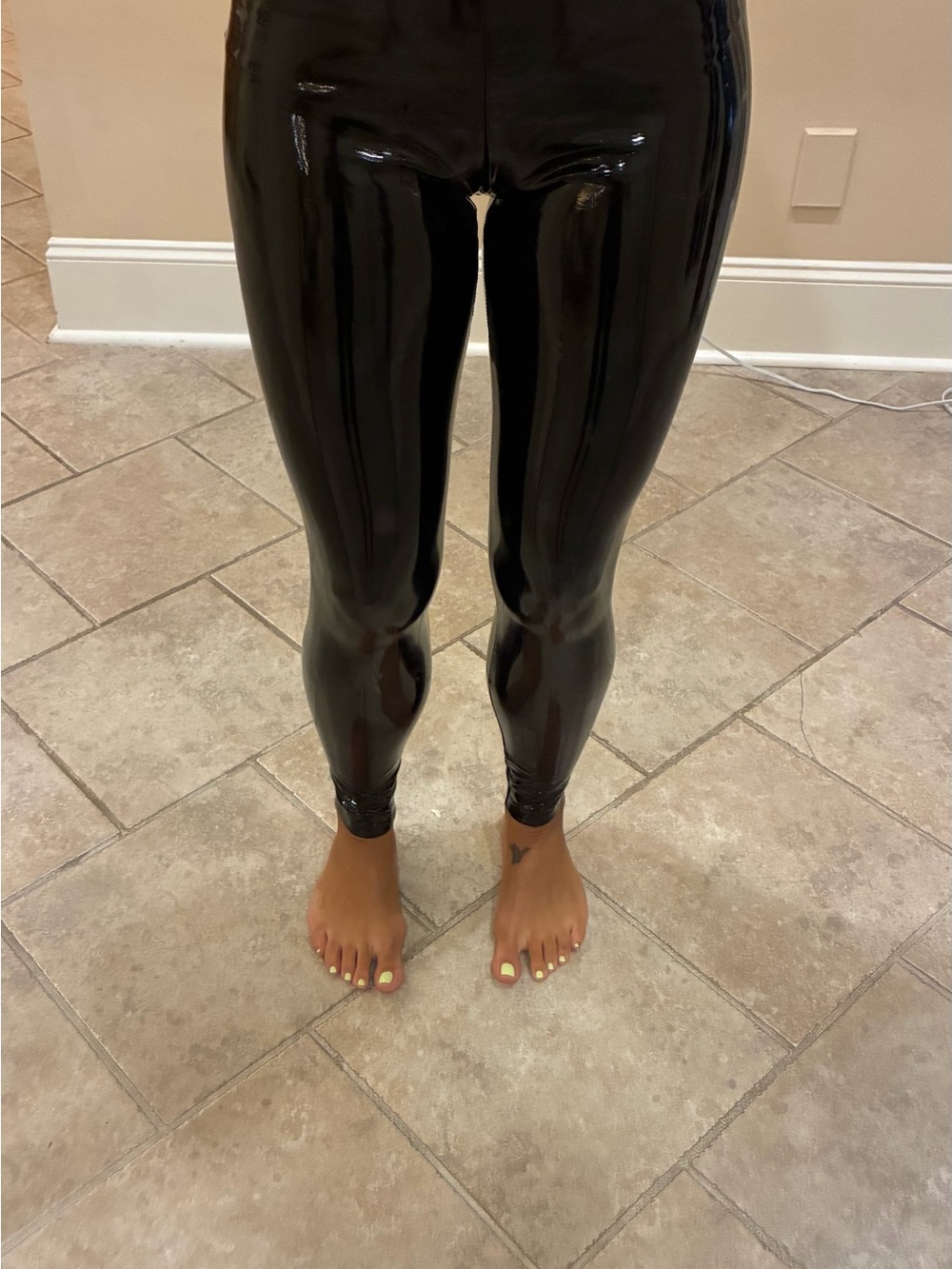 Commando high waisted latex-Shine Black Women’s Vinyl Jeans
